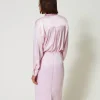 Jupes*TWINSET Milano Jupe Mi-longue En Satin Duchesse Rose « Pink Tulle »
