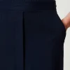 jupe_milongue_raye_avec_l_4.webp Jupes*TWINSET Milano Jupe Mi-longue Rayée Avec Lurex Indigo Rayure Lurex