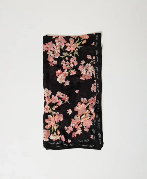 Écharpes*TWINSET Milano Keffieh Avec Imprimé Floral Multicolore Blooming