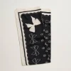 Écharpes*TWINSET Milano Keffieh Avec Imprimé Nœuds Et Logo Imprimé Nœuds Noir/Blanc « White Cream »