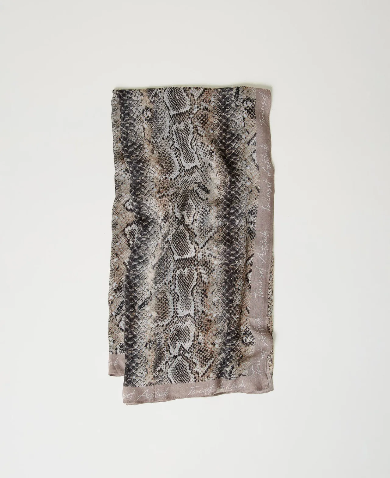 Écharpes*TWINSET Milano Keffieh En Crêpe Georgette Avec Imprimé Serpent Imprimé Soft Serpent