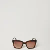 Lunettes De Soleil*TWINSET Milano Lunettes De Soleil Carrées écaille De Tortue Havana Brillant Foncé