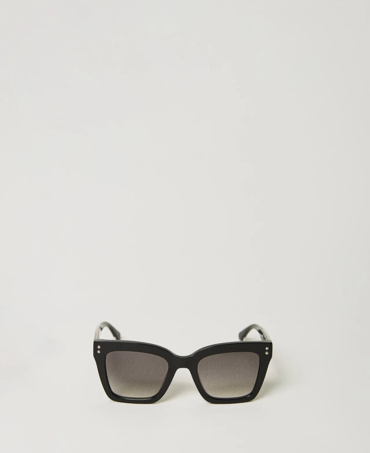 Lunettes De Soleil*TWINSET Milano Lunettes De Soleil Carrées Avec Clous Noir Brillant