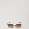 Lunettes De Soleil*TWINSET Milano Lunettes De Soleil œil-de-chat En Acier Or Cuivre Brillant