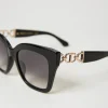 lunettes_de_soleil_ildech_3-1.webp Lunettes De Soleil*TWINSET Milano Lunettes De Soleil œil-de-chat Avec Barrette Noir