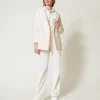Manteaux Et Trenchs*TWINSET Milano Manteau Court En Drap Avec Strass Nacre