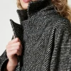 Manteaux Et Trenchs*TWINSET Milano Manteau Court En Drap Bicolore Blanc / Noir