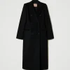 Manteaux Et Trenchs*TWINSET Milano Manteau Droit En Laine Mélangée Noir