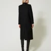 Manteaux Et Trenchs*TWINSET Milano Manteau Droit En Laine Mélangée Noir