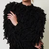 Manteaux Et Trenchs*TWINSET Milano Manteau «Elisabeth» En Maille Bouclée Noir