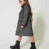 manteau_en_drap__chevrons_2.webp Blousons Et Manteaux*TWINSET Milano Manteau En Drap à Chevrons Jacquard Chevron