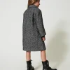 manteau_en_drap__chevrons_3.webp Blousons Et Manteaux*TWINSET Milano Manteau En Drap à Chevrons Jacquard Chevron
