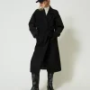 Manteaux Et Trenchs*TWINSET Milano Manteau En Drap De Laine Mélangée Noir