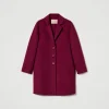Manteaux Et Trenchs*TWINSET Milano Manteau En Drap Double De Laine Mélangée Violet « Prune Rouge »