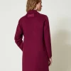 Manteaux Et Trenchs*TWINSET Milano Manteau En Drap Double De Laine Mélangée Violet « Prune Rouge »