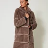 manteau_en_fausse_fourrur_2.webp Manteaux Et Trenchs*TWINSET Milano Manteau En Fausse Fourrure Avec Incrustations Taupe Foncé