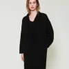 Manteaux Et Trenchs*TWINSET Milano Manteau En Fil Recyclé Bouclé Noir