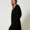 Manteaux Et Trenchs*TWINSET Milano Manteau En Fil Recyclé Bouclé Noir