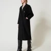 Manteaux Et Trenchs*TWINSET Milano Manteau Fluide En Laine Mélangée Noir