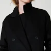 Manteaux Et Trenchs*TWINSET Milano Manteau Fluide En Laine Mélangée Noir