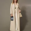 Manteaux Et Trenchs*TWINSET Milano Manteau Long Croisé En Fausse Fourrure Beige « Parchment »
