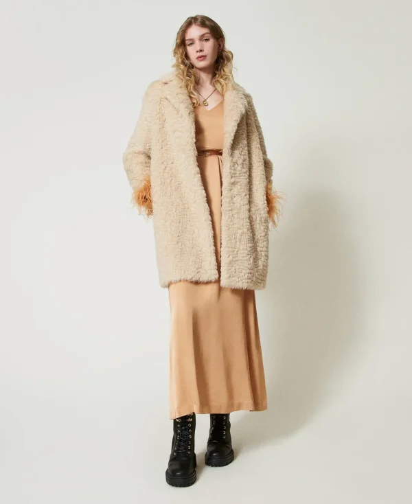 manteau_milong_en_fausse__0.webp Manteaux Et Trenchs*TWINSET Milano Manteau Mi-long En Fausse Fourrure Ivoire
