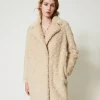 manteau_milong_en_fausse__4.webp Manteaux Et Trenchs*TWINSET Milano Manteau Mi-long En Fausse Fourrure Ivoire