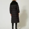Manteaux Et Trenchs*TWINSET Milano Manteau Rembourré En Fausse Fourrure Noir