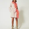 Manteaux Et Trenchs*TWINSET Milano Manteau Réversible MYFO En Drap De Laine Mélangée Bicolore Fog/Corail Fluo