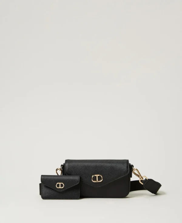 Mini Sacs | Sacs Porté Épaule*TWINSET Milano Mini Sac à Bandoulière Avec Porte-cartes Noir