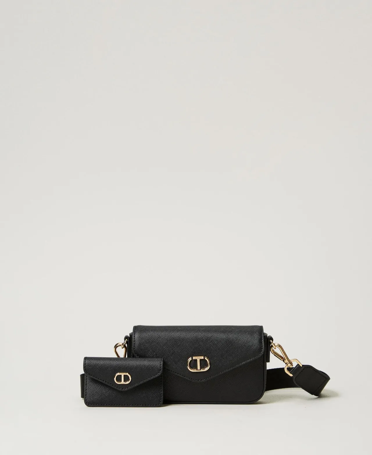 Mini Sacs | Sacs Porté Épaule*TWINSET Milano Mini Sac à Bandoulière Avec Porte-cartes Noir