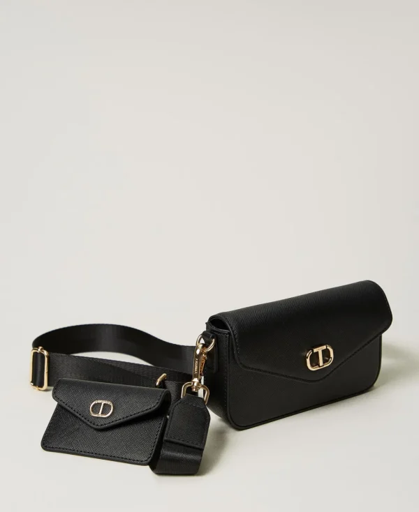 Mini Sacs | Sacs Porté Épaule*TWINSET Milano Mini Sac à Bandoulière Avec Porte-cartes Noir