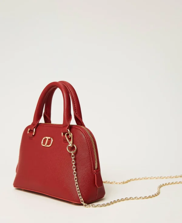 Mini Sacs | Sacs Porté Épaule*TWINSET Milano Mini Sac à Bandoulière Avec Oval T Rouge Pompéien