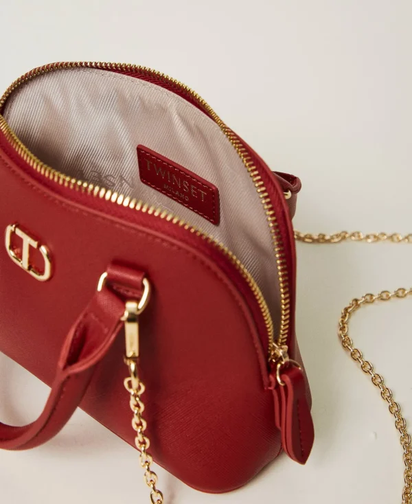 Mini Sacs | Sacs Porté Épaule*TWINSET Milano Mini Sac à Bandoulière Avec Oval T Rouge Pompéien