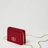Mini Sacs | Sacs Porté Épaule*TWINSET Milano Mini Sac à Bandoulière En Satin Avec Strass Rouge Vénitien