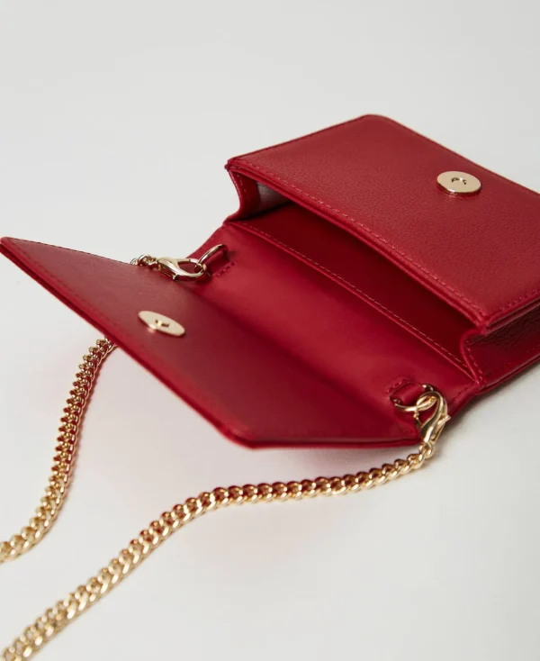 Mini Sacs | Sacs Porté Épaule*TWINSET Milano Mini Sac à Bandoulière En Satin Avec Strass Rouge Vénitien
