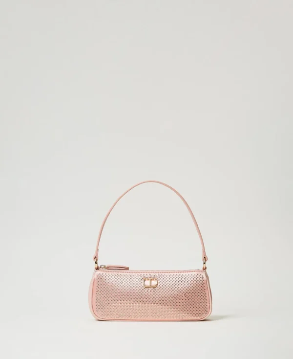 Mini Sacs | Sacs Porté Épaule*TWINSET Milano Mini Sac En Satin Avec Strass Et Oval T Rose « Peachy Keen »