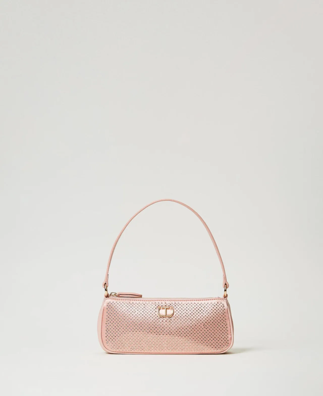 Mini Sacs | Sacs Porté Épaule*TWINSET Milano Mini Sac En Satin Avec Strass Et Oval T Rose « Peachy Keen »