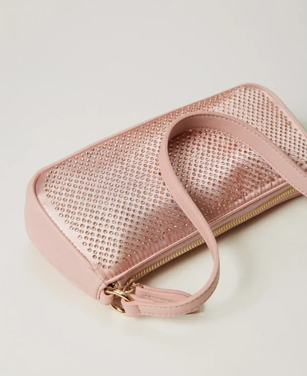Mini Sacs | Sacs Porté Épaule*TWINSET Milano Mini Sac En Satin Avec Strass Et Oval T Rose « Peachy Keen »