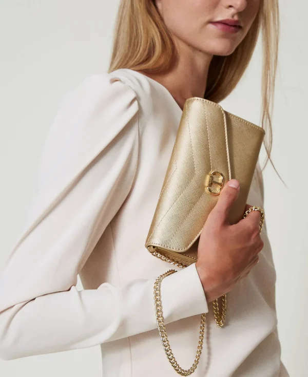 Mini Sacs | Sacs Porté Épaule*TWINSET Milano Mini Sac Pour Téléphone Avec Bandoulière Or Jaune