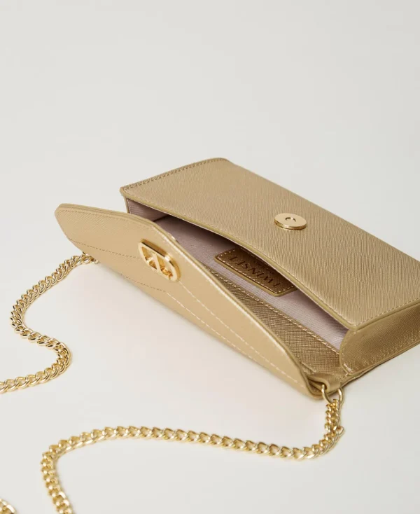 Mini Sacs | Sacs Porté Épaule*TWINSET Milano Mini Sac Pour Téléphone Avec Bandoulière Or Jaune