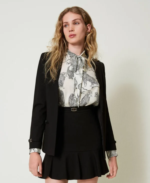 Jupes*TWINSET Milano Mini-jupe Avec Bride Oval T Noir
