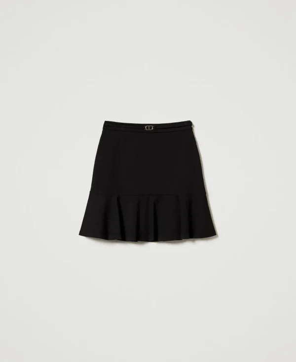 Jupes*TWINSET Milano Mini-jupe Avec Bride Oval T Noir