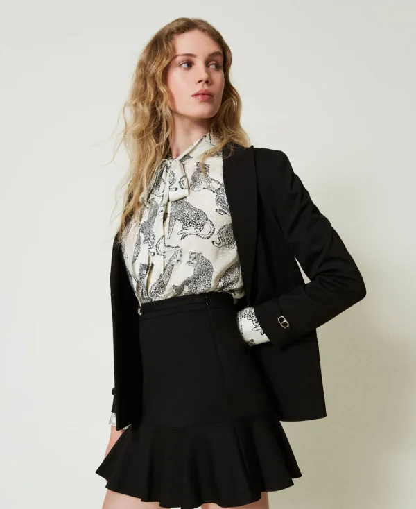 Jupes*TWINSET Milano Mini-jupe Avec Bride Oval T Noir