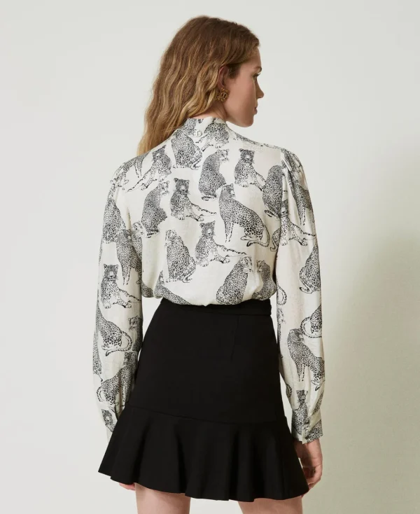 Jupes*TWINSET Milano Mini-jupe Avec Bride Oval T Noir