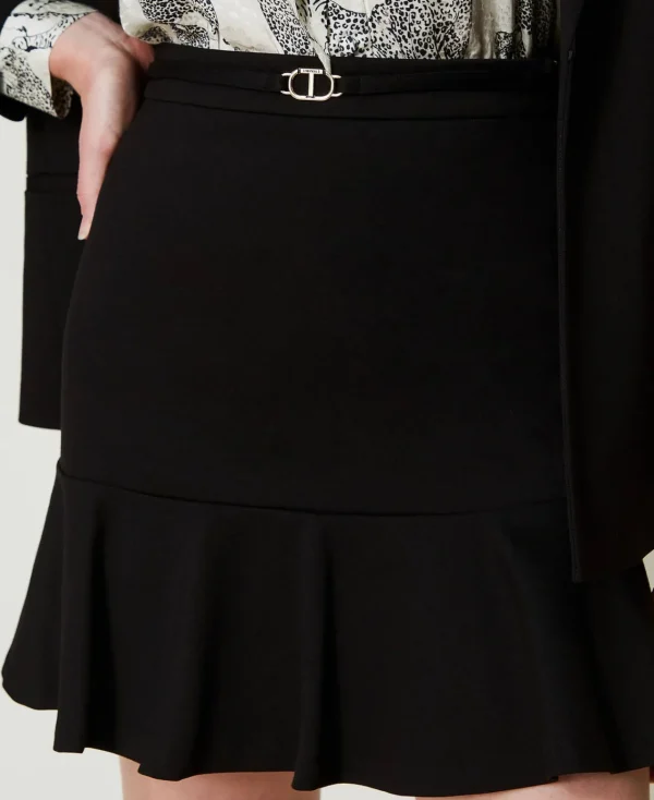 Jupes*TWINSET Milano Mini-jupe Avec Bride Oval T Noir
