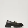 Ballerines Et Mocassins | Chaussures Plates*TWINSET Milano Mocassins Avec Barrette Oval T Coffee Chocolate