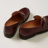 Ballerines Et Mocassins | Chaussures Plates*TWINSET Milano Mocassins En Cuir Avec Barrette Oval T Bordeaux