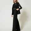 Pantalons Élégants | Pantalons Larges Et Palazzo*TWINSET Milano Pantalon Ample En Dentelle Macramé Noir