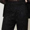Pantalons Élégants | Pantalons Larges Et Palazzo*TWINSET Milano Pantalon Ample En Dentelle Macramé Noir